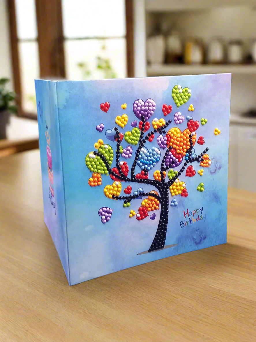 8pcs Diamond Art Happy Birthday Greeting Cards