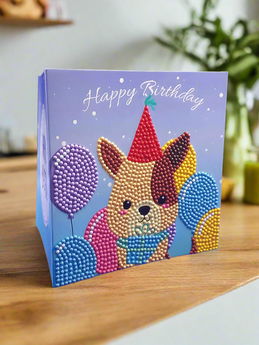 8pcs Diamond Art Happy Birthday Greeting Cards