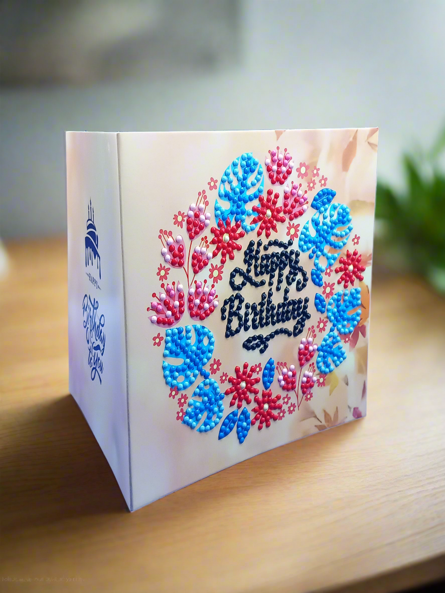 8pcs Diamond Art Happy Birthday Greeting Cards