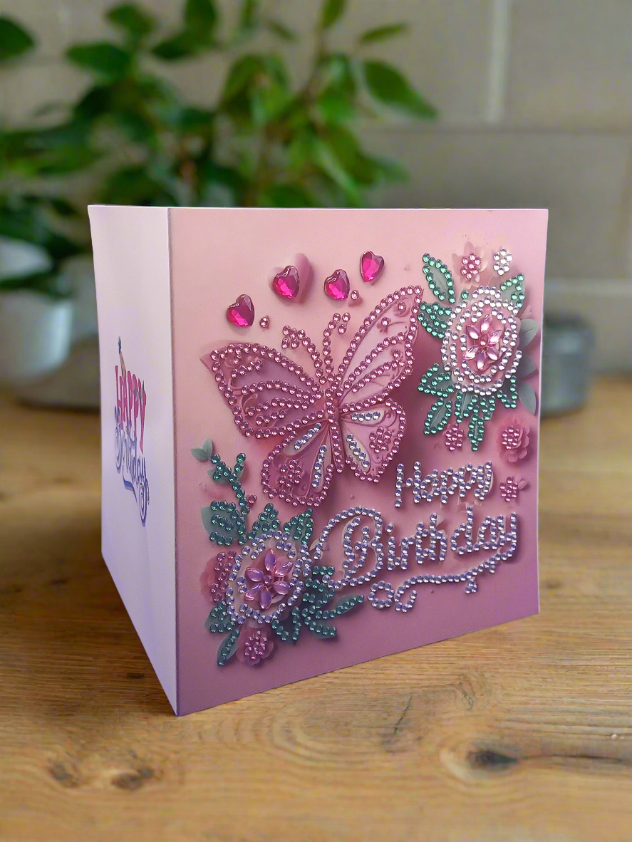 8pcs Diamond Art Happy Birthday Greeting Cards