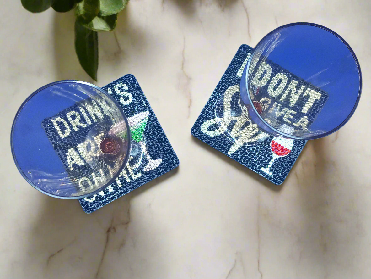 7pcs Diamond Art Beer Coaster & Stand Set