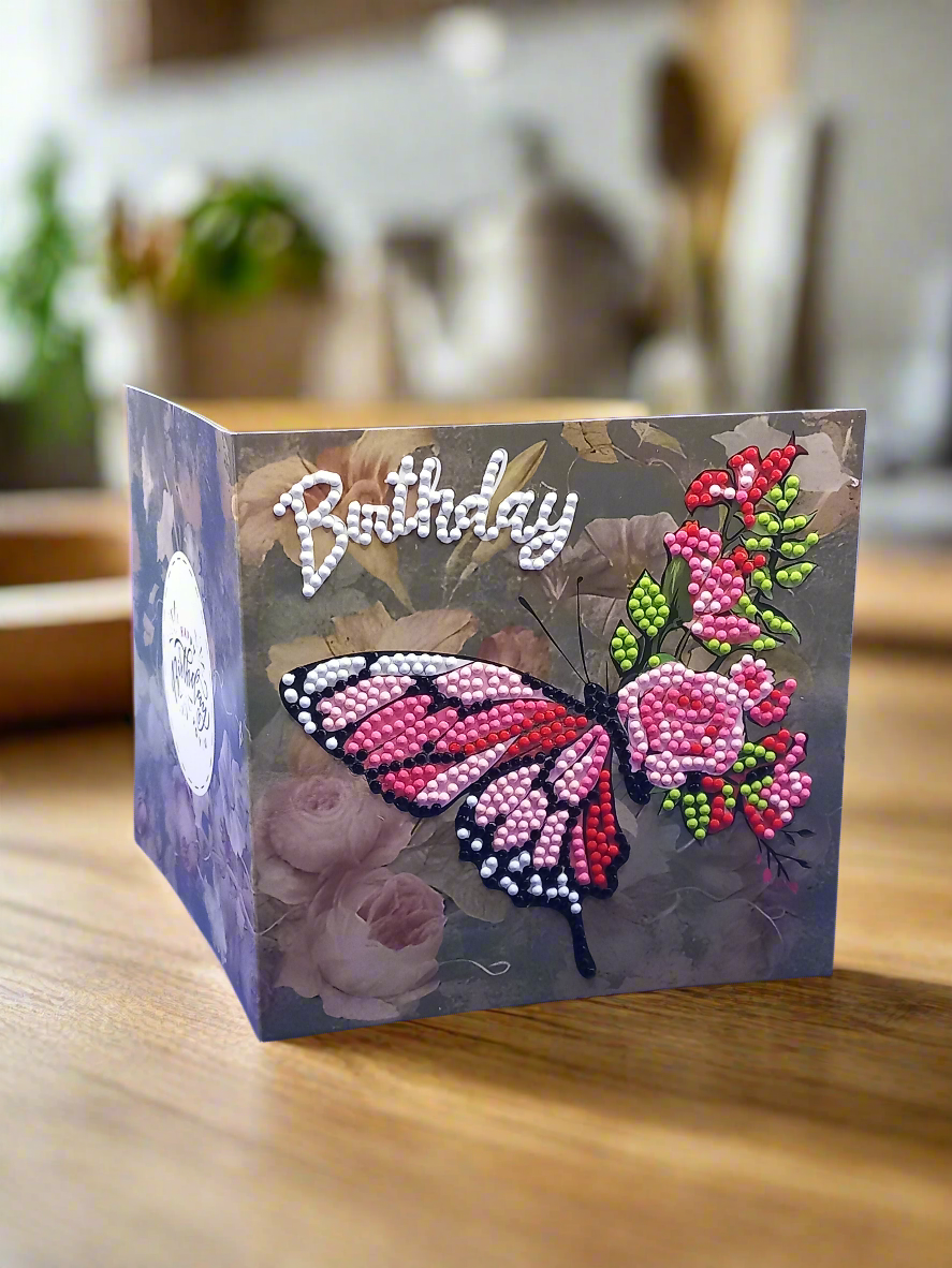 8pcs Diamond Art Happy Birthday Greeting Cards