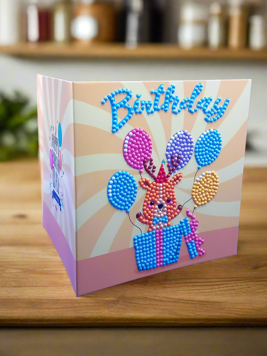 8pcs Diamond Art Happy Birthday Greeting Cards