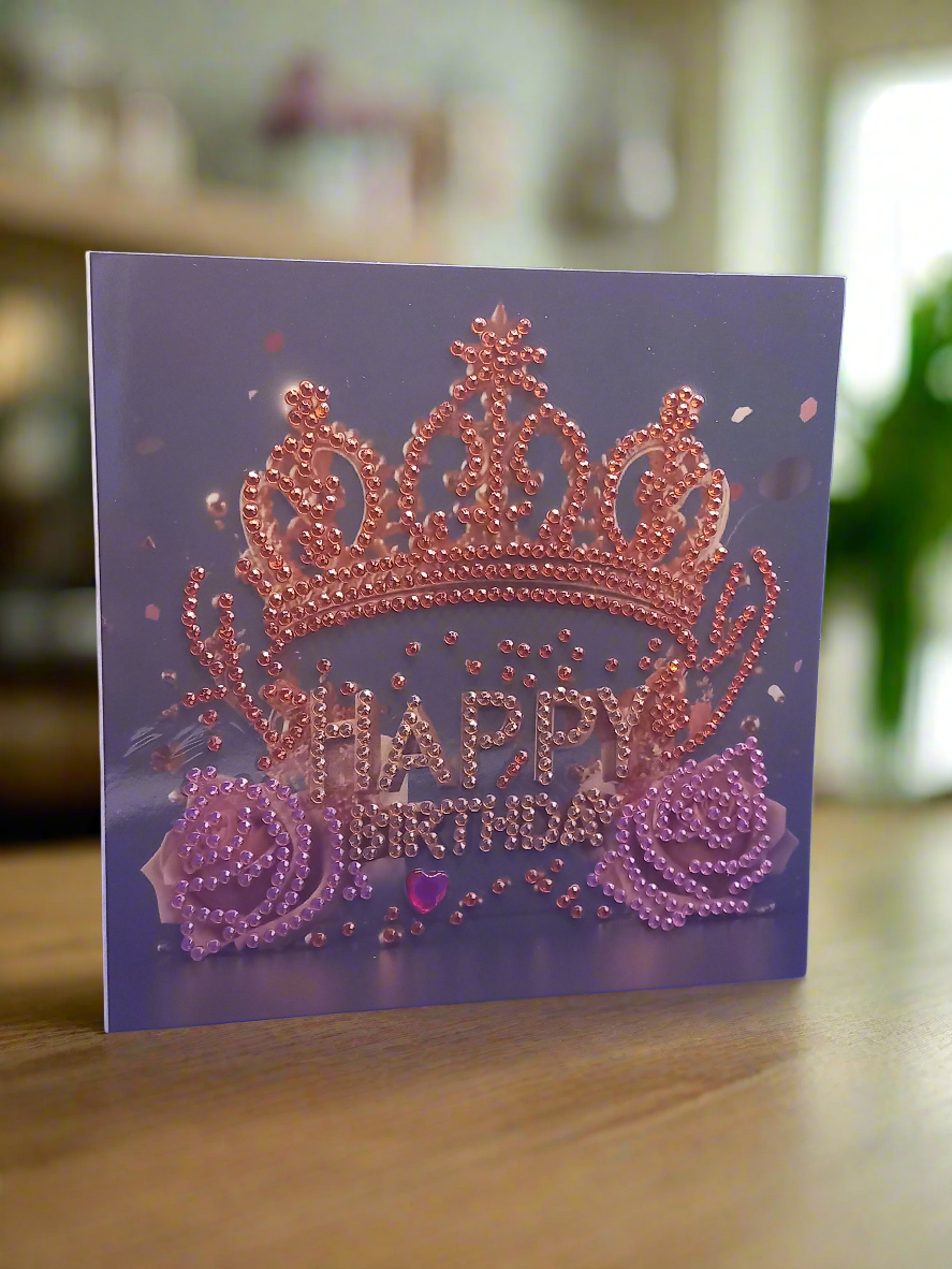 8pcs Diamond Art Happy Birthday Greeting Cards